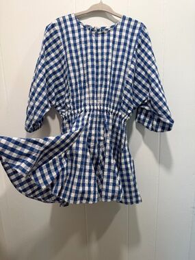 RHODE Ella dress gingham kids size 4